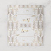 Art Deco Great Gatsby White Gold Wedding (Buitenkant ongevouwen)