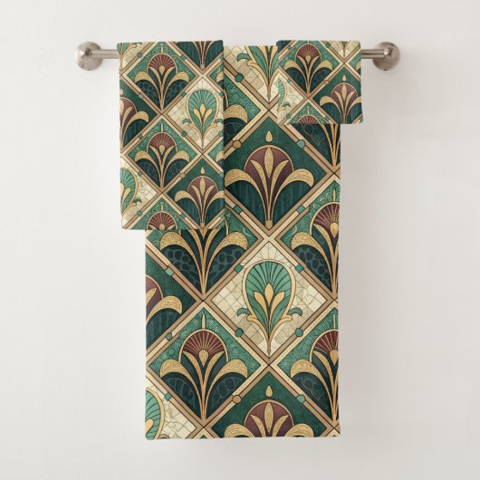 Art Deco Green Emerald (En situation)