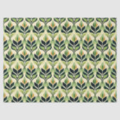 Art Deco Green Leaf Tissue Paper Sheets Tissuepapier (Voorkant)
