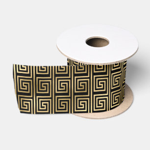 Art Deco Grieks Sleutelspiraalpatroonontwerp Lint