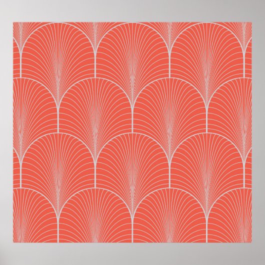 Art déco gris-rouge, papier peint vintage. (Devant)