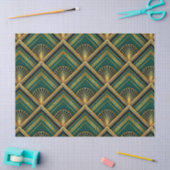 Art Deco Groen & Goud Decoupage Tissue Paper Tissuepapier (Craft)