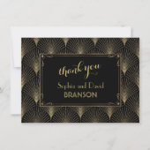  Art Deco Grote Gatsby bruiloft BEDANKT (Voorkant)