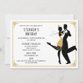 Art Deco/Grote Gatsby/Roaring 1920s Verjaardagsfee Kaart (Voorkant)
