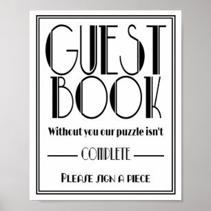 Art Déco "Guest Book Puzzle" Photographie de la fê
