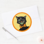 Art Deco Halloween Cat Sticker (Envelop)