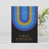 ART DECO HANUKKAH VAKANTIE KAART (Staand voorkant)