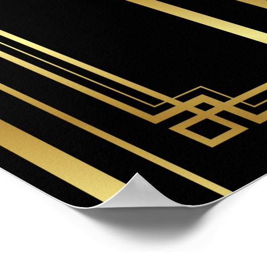 Art Deco heeft een ROAREND GOED TIME Sign Print (Hoek)