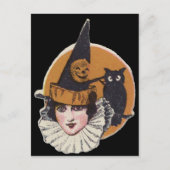 Art Deco Heks Jack O Lantaarn Pompoen Uil Briefkaart (Voorkant)