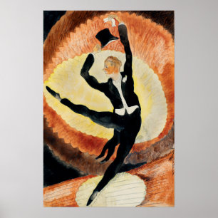 Art Deco Heren Danser Tophoed uit de Jaren 20 Anti Poster