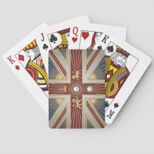 Art Deco Heritage Vlag Verenigd Koninkrijk Pokerkaarten