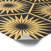 Art Deco hexagonal naadloos behang Poster (Hoek)