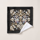 Art Déco Hibou Diamant (Gant de toilette)