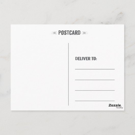 Art Deco Hier houd ik contact Bericht Briefkaart (Achterkant)