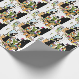 Art Deco Hoedenwinkel Illustratie uit de Jaren 20  Cadeaupapier