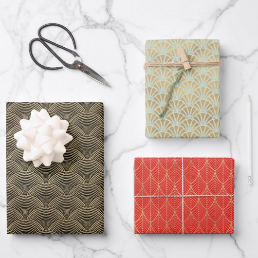 Art Deco Holiday Inpakpapier Vel (Voorkant)