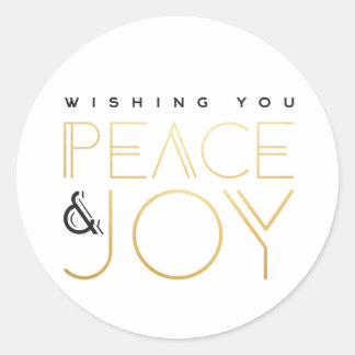 Art Deco Holiday Ronde Sticker