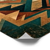 Art Deco Horse and Rider Poster - Geometric Wester (Coin)