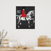 ART DECO HORSE et RIDER : Poster d'art (Cuisine)