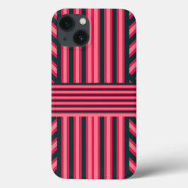 Art Deco Houtskool Roze Abstract Elegant Patroon iPhone 13 Hoesje