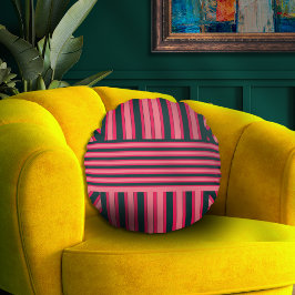 Art Deco Houtskool Roze Abstract Elegant Patroon Rond Kussen