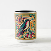 Art Deco Hummingbird Mok (Midden)