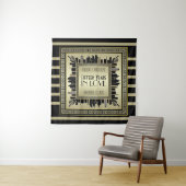 Art Deco huwelijksjubileum Champagne Goud Gatsby Wandkleed (In situ)