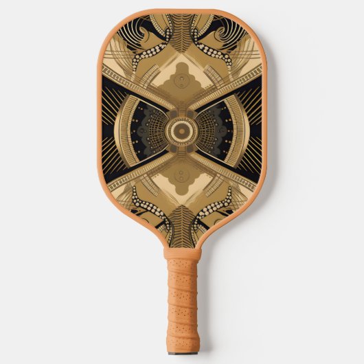 Art deco hypnotische boze oog pickleball paddle (Voorkant)