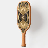 Art deco hypnotische boze oog pickleball paddle (Links)