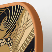 Art deco hypnotische boze oog pickleball paddle (Links Detail)