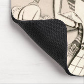 Art Deco Ice Skaters Winter Snow  Muismat (Hoek)