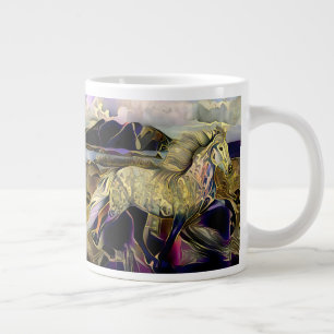 Art Deco IJslandse paard Extra Grote Beker