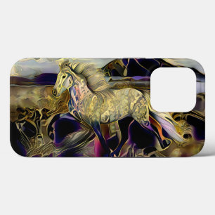 Art Deco IJslandse paarden iPhone 13 Pro Hoesje