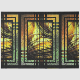 Art Deco in Green en Gold Tissuepapier