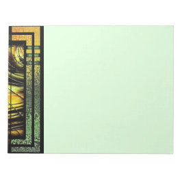 Art Deco in groen en goud Notitieblok