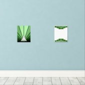Art deco in het groen muurkunst sets (Houten vloer)