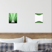 Art deco in het groen muurkunst sets (Slaapkamer)