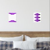 Art deco in het paarse muurkunst sets (Slaapkamer)