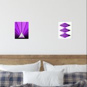 Art deco in het paarse muurkunst sets (Slaapkamer)