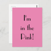 Art Deco in het Pink Phrase Briefkaart (Voorkant / Achterkant)