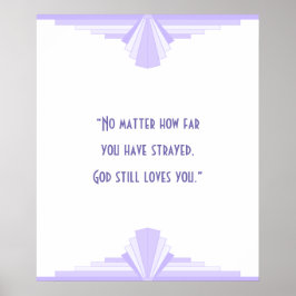 Art deco in lila met een Christelijk Poster voor p