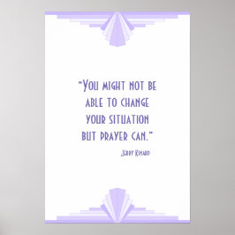 Art deco in lila met een Christelijk Poster voor p