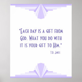 Art deco in lila met een Christelijk Poster voor p