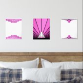 Art deco in roze muurkunst sets (Slaapkamer)