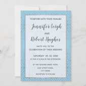 Art Deco in Turquoise en gouden trouwuitnodiging Kaart (Voorkant)