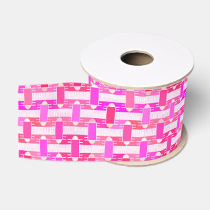 Art Deco Industrial Chic - roze, fuchsia, orchidee Grosgrain Lint