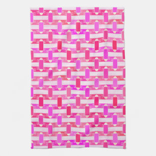 Art Deco Industrial Chic - roze, fuchsia, orchidee Theedoek