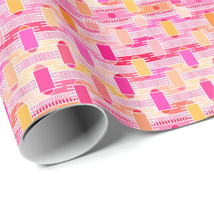 Art Deco Industrial chic - roze, perzik, goud Cadeaupapier