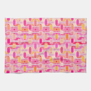 Art Deco Industrial chic - roze, perzik, goud Theedoek