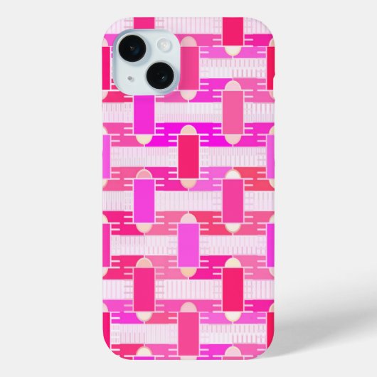Art Deco industriële chic - roze, fuchsia, orchide Case-Mate iPhone Case (Achterkant)